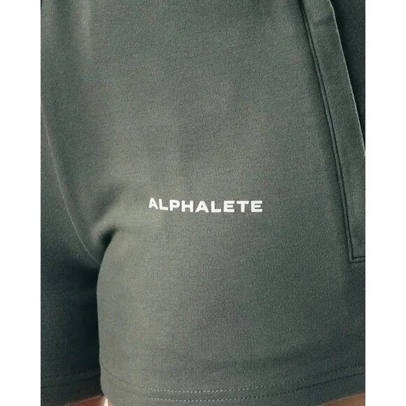 Alphalete Women's Essential Core Shorts Athletic Sweat Concrete Green Size S - Picture 15 of 15
